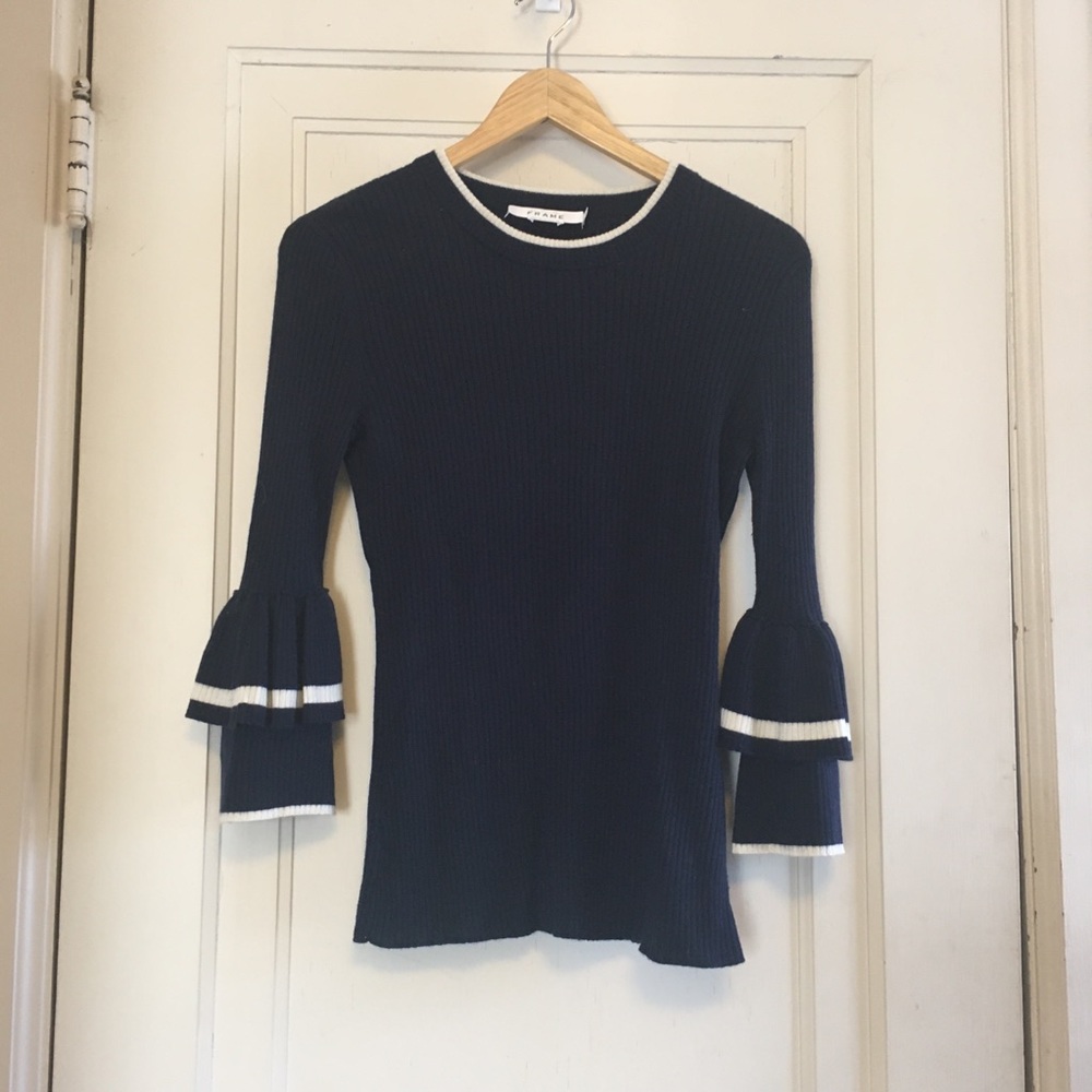 Frame Double Ruffle Cuff sweater - Picture 2 of 6